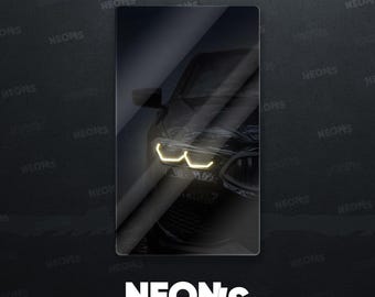 Elegante insegna al neon a LED con fari per auto, ideale per gli appassionati di automobili. Decorazione murale.