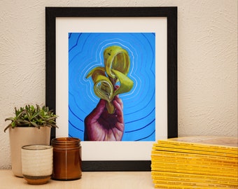 Banana Peel Drawing Print