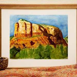 Bell Rock, Arizona Watercolor Print