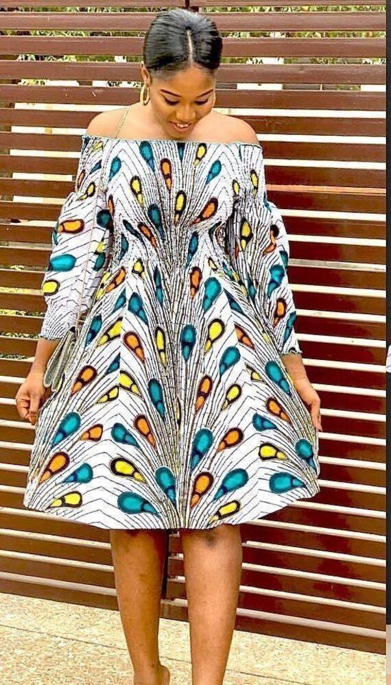 Ankara top smoked gown