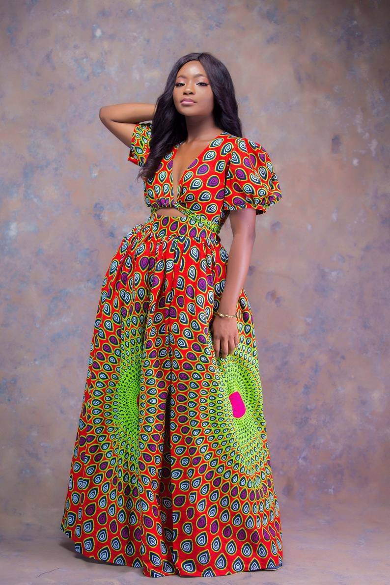 trendy wear. Ankara clothing Ankara maxi dress African fashion women/'s wear