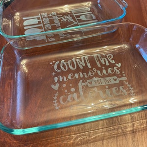 Personalized Etched Baking Dish,  Father’s Day Gift, Gift for Him, For her,   Custom Casserole Dish, Graduation Gift, Engraved Wedding Gift