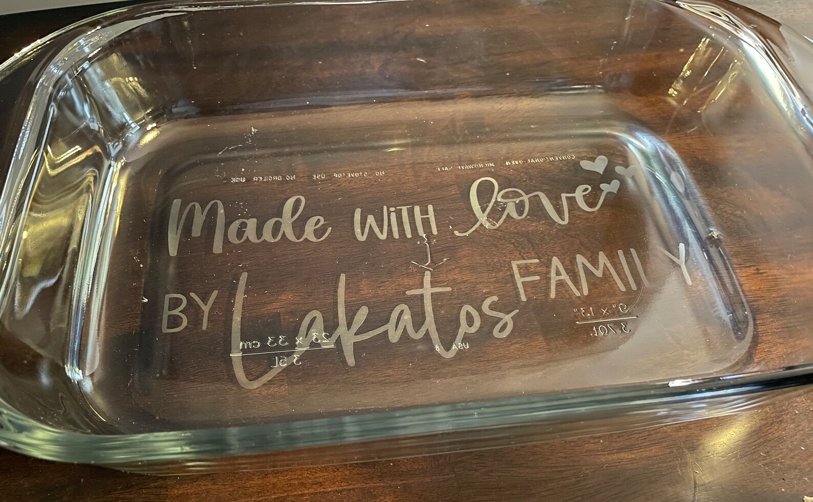 Personalized Etched Baking Dish Fathers Day Gift Gift for Etsy