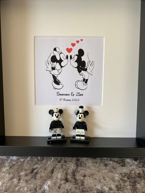 Personalised Vintage Minnie & Mickey Mouse Disney Lego Minifigure
