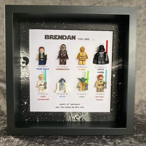 Personalised Star Wars Lego Minifigure Inspired Frame Birthday Dad Son Daughter Friend Teacher Mum Gifts Fathers Day Wedding You Are As