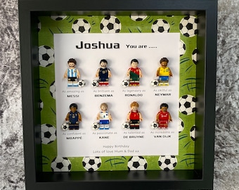 Personalised Football Soccer Lego Minifigure Inspired Frame, Messi Kane  Birthday Dad Grandad Son Fathers Day Gift Valentine You Are As Frame