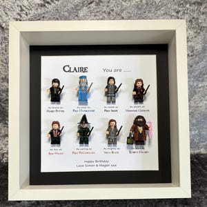 Personalised Harry Potter Minifigure Inspired Frame, Gift for Christmas Birthday Father's Day Daughter Son Friend Teacher