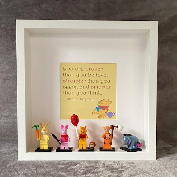 Winnie The Pooh & Friends Disney Inspired Minifigure Frame Birthday Mum Mother's Day Bridesmaid Flower Girl Daughter Son Friend Gift
