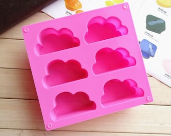 Cloud Ice Mould | Candy, Jello, Chocolate, Soap, Candle Cloud Mould Tray | Ice Cube Maker | Baking Mould Tray | Dessert Mould Tray | 6 Hole