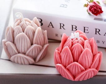 Lotus Floral Silicone Candle Mould | Flower Bloom Rose Mold | Ice Wax Soap Resin Chocolate Fudge Jelly Moulds | DIY Crafting Making Molds
