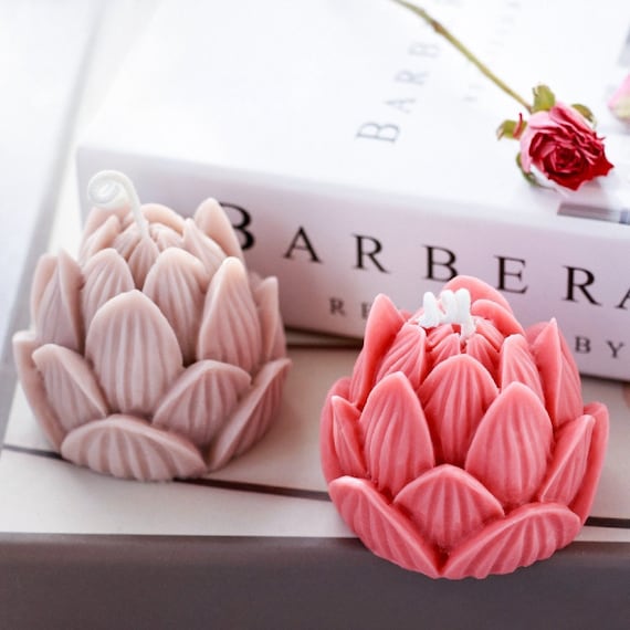 Lotus Floral Silicone Candle Mould Flower Bloom Rose Mold Ice Wax Soap  Resin Chocolate Fudge Jelly Moulds DIY Crafting Making Molds 