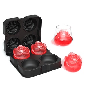 1pc, Ice Cube Mold, Silicone Ice Cube Tray, Multifunctional Household  Chocolate Mold, 3D Rose Ice Mold, Stackable Ice Trays, Flower Ice Cube  Trays For