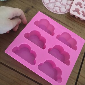 Cloud Ice Mould Candy, Jello, Chocolate, Soap, Candle Cloud Mould Tray Ice Cube Maker Baking Mould Tray Dessert Mould Tray 6 Hole image 5