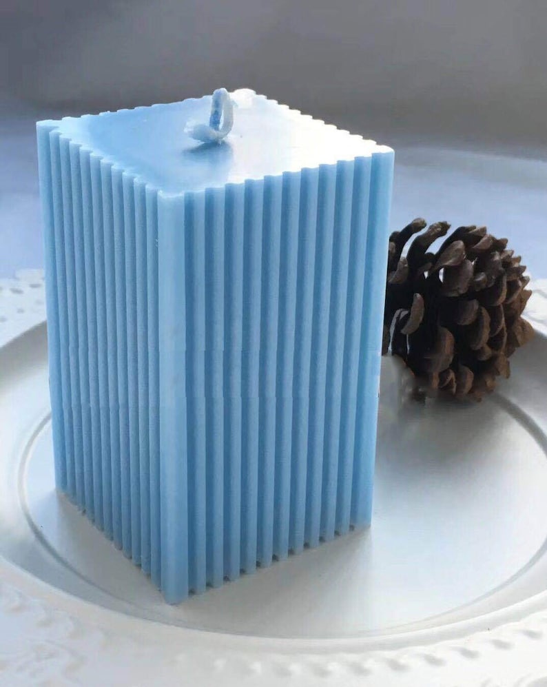 Geometric Square Pillar Candle Mould Candle Making Molds Etsy