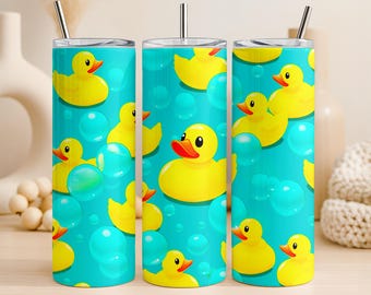 Rubber Duck Tumbler Wrap 20oz, rubber ducky tumbler, duck tumbler wrap, duck tumbler design, straight tumbler design, rubber duck png