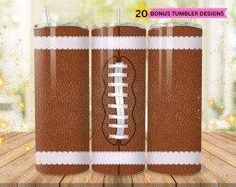 Envoltura para vaso de fútbol, diseño delgado de sublimación de 20 oz (descarga digital)