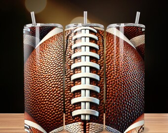 American Football Tumbler 20oz Wrap, pigskin, football texture, digital download