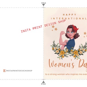 Happy International Women's Day Greeting Card Printable to - Etsy