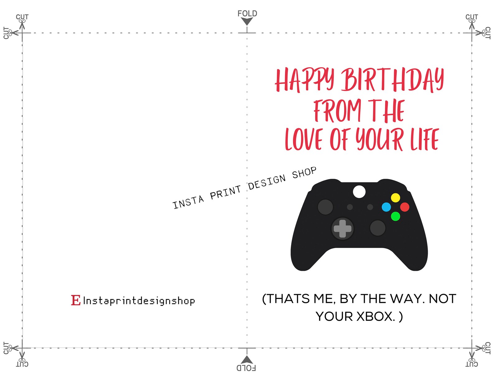 Printable Gamer Happy Birthday Card, Blank 5x7 Card for Gamers - Etsy