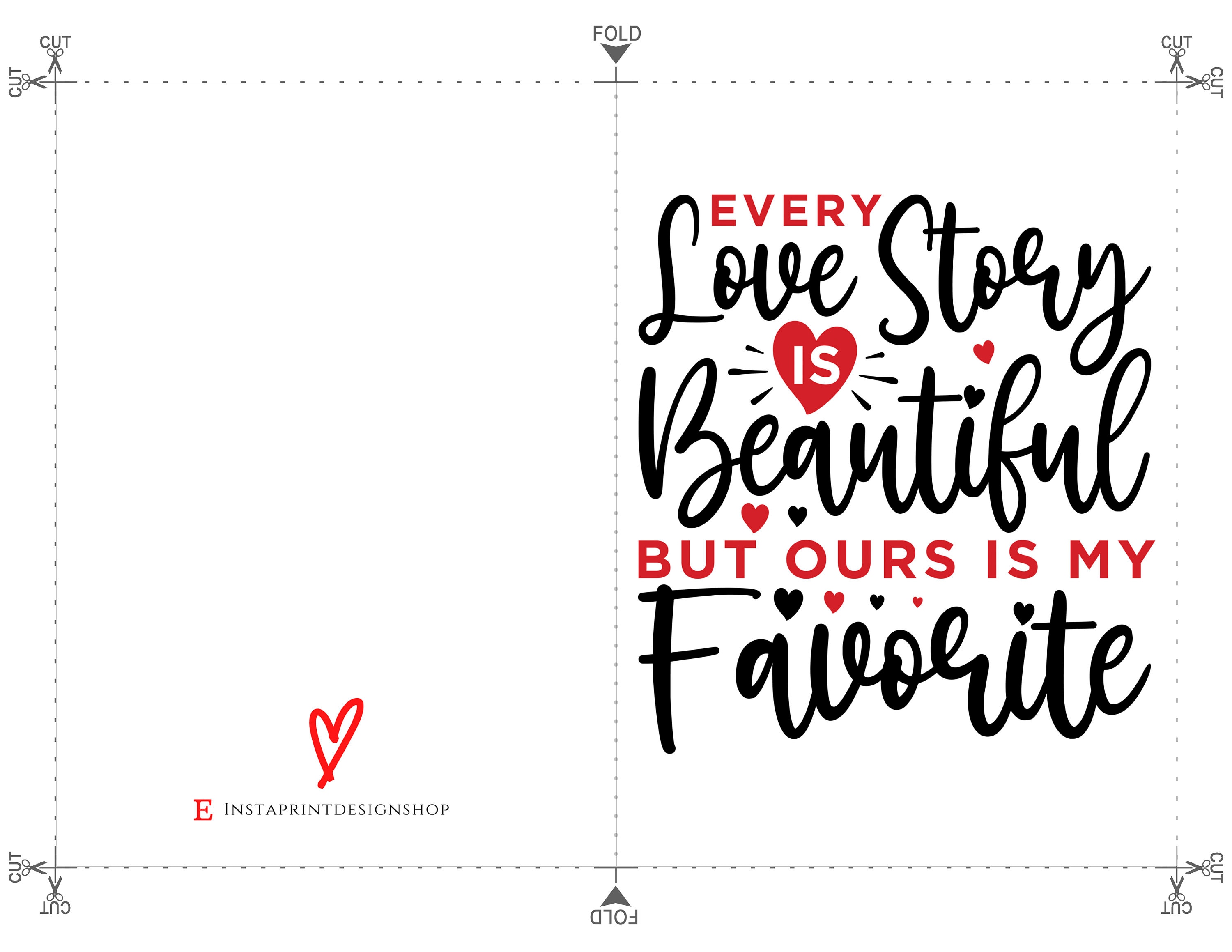 Printable Our Love Story is My Favorite Greeting Card - Etsy
