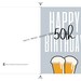 Printable Happy 50th Birthday Card, Minimal Birthday Card Blank 5x7 ...