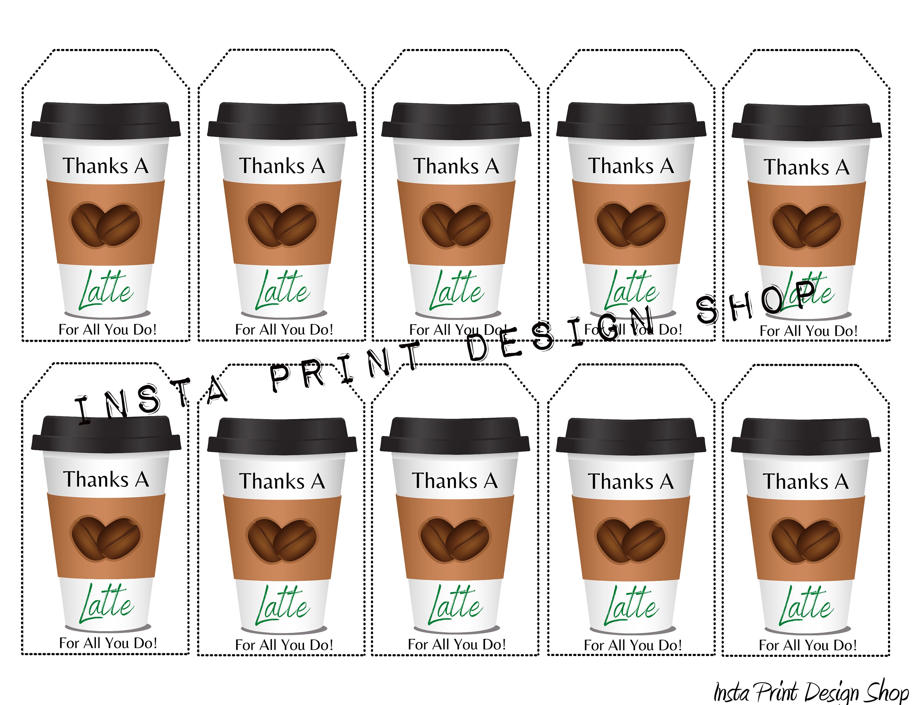Printable Thanks A Latte For All You Do Gift Tag Coffee Thank Etsy UK Printable Thanks A Latte For All You Do Gift Tag Coffee Thank Etsy UK