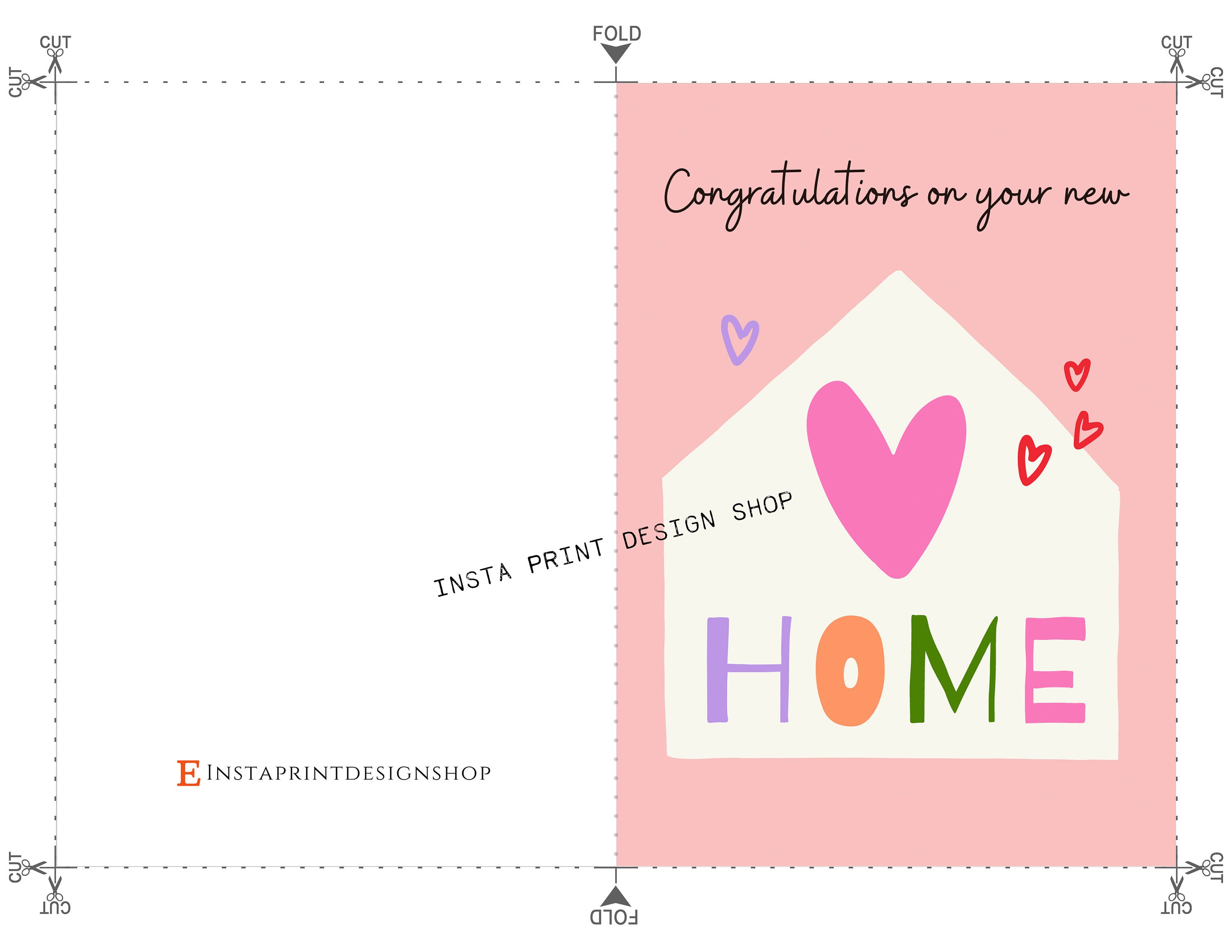 Congratulations on Your New Home Printable Greeting Card, New House Card 5x7 Blank Housewarming ...
