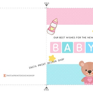 Printable Baby Congratulations Greeting Card, Best Wishes Motherhood ...