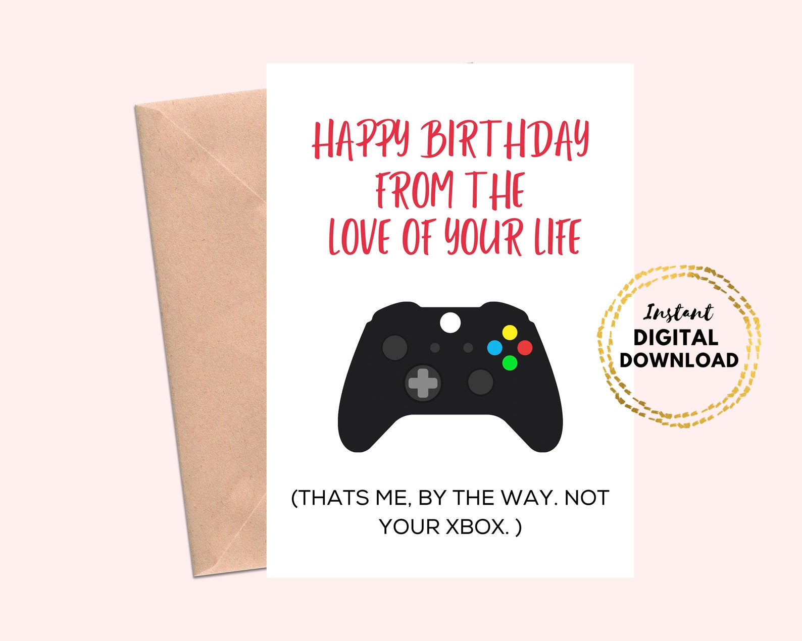 Printable Gamer Happy Birthday Card, Blank 5x7 Card for Gamers - Etsy