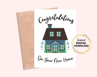 Congratulations on Your New Home Printable Card Printable - Etsy