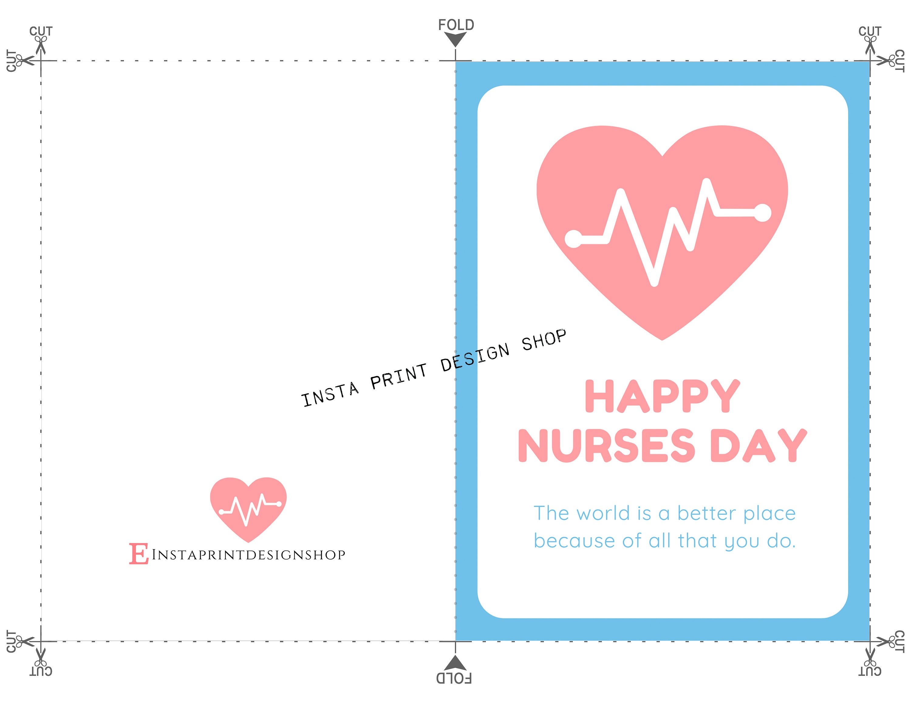 Printable Happy Nurses Day Greeting Card National Nurses Week Etsy España