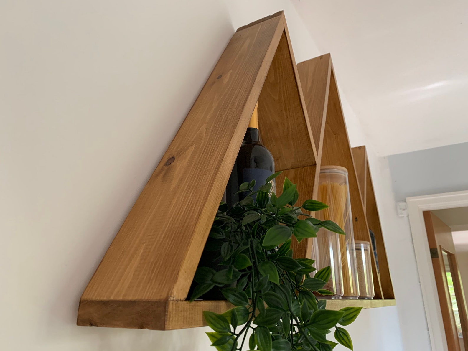 Handcrafted Large Wooden Mountain Shelf Wall Decor Floating Etsy