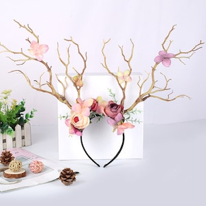 Antler Headband / Horn Antler Nymph Flower Crown Dressup Cosplay Festival Party Props / Maternity Photos