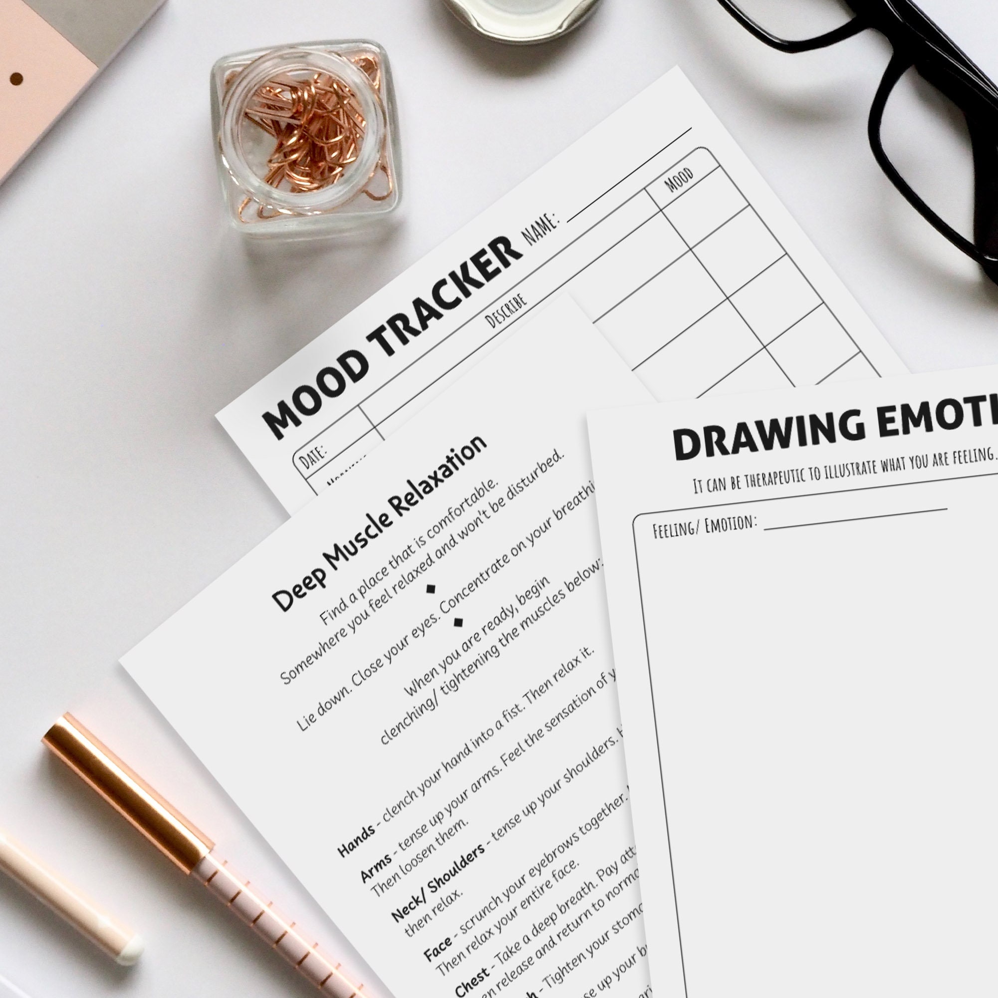 Anxiety Relief Self Care Planner Pdf Printable Self Care Journal Sheets ...