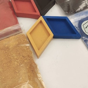High Grade Pigment Powder 100g, Red Oxide, Yellow Oxide, Black Oxide, Blue Oxide, cement pigment, Natural earths & Oxides, bags of 3,5 oz