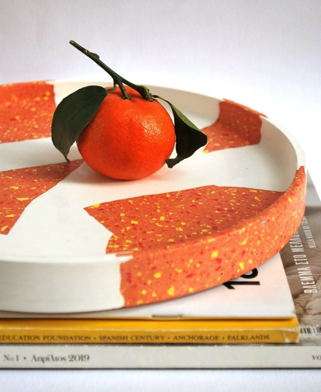 Zero-waste Terrazzo Large Round Tray | Modern Home Decor