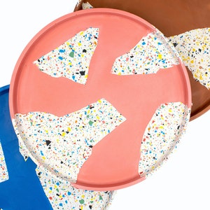 Zero-waste Terrazzo Large Round Tray | Modern Home Decor image 7