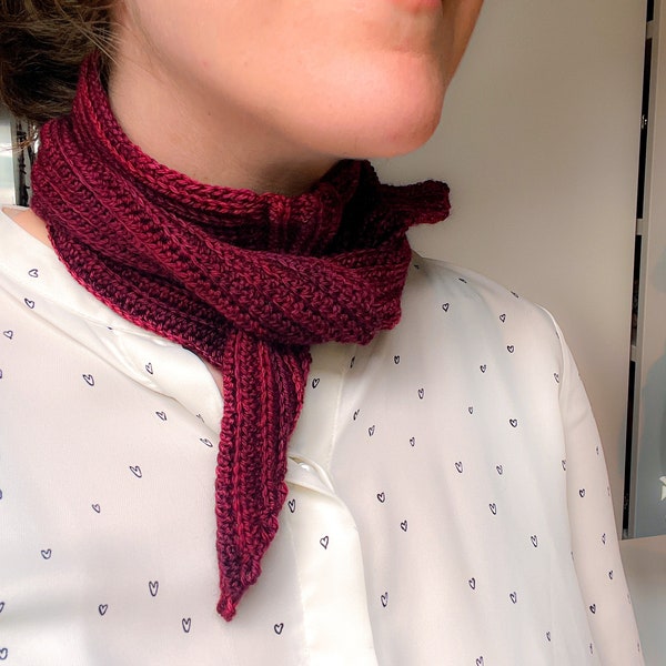 Crochet mini scarf // Easy pattern // PDF download