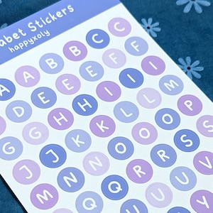 Alphabet Stickerbogen, Alphabet Deko Sticker Sheet, Buchstaben Sticker, Polco Deco, ABC Aufkleber, K-Pop Deko Sticker, Bullet Journaling