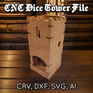 CNC-Datei: DND Dice Tower Taschenformat crv, svg, dxf, pdf, ai