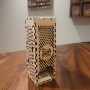 Laser Cut Datei: DND Würfelturm Lightburn, svg, dxf für Dungeons and Dragons, Würfelspiele, Schloss, gravieren, designen