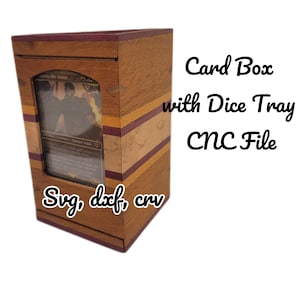 CNC File COMMANDER Kartenbox mit Würfeltablett für mtg magic the Gathering Pokemon edh Deck Box Shadow Box svg crv ai dxf eps pdf