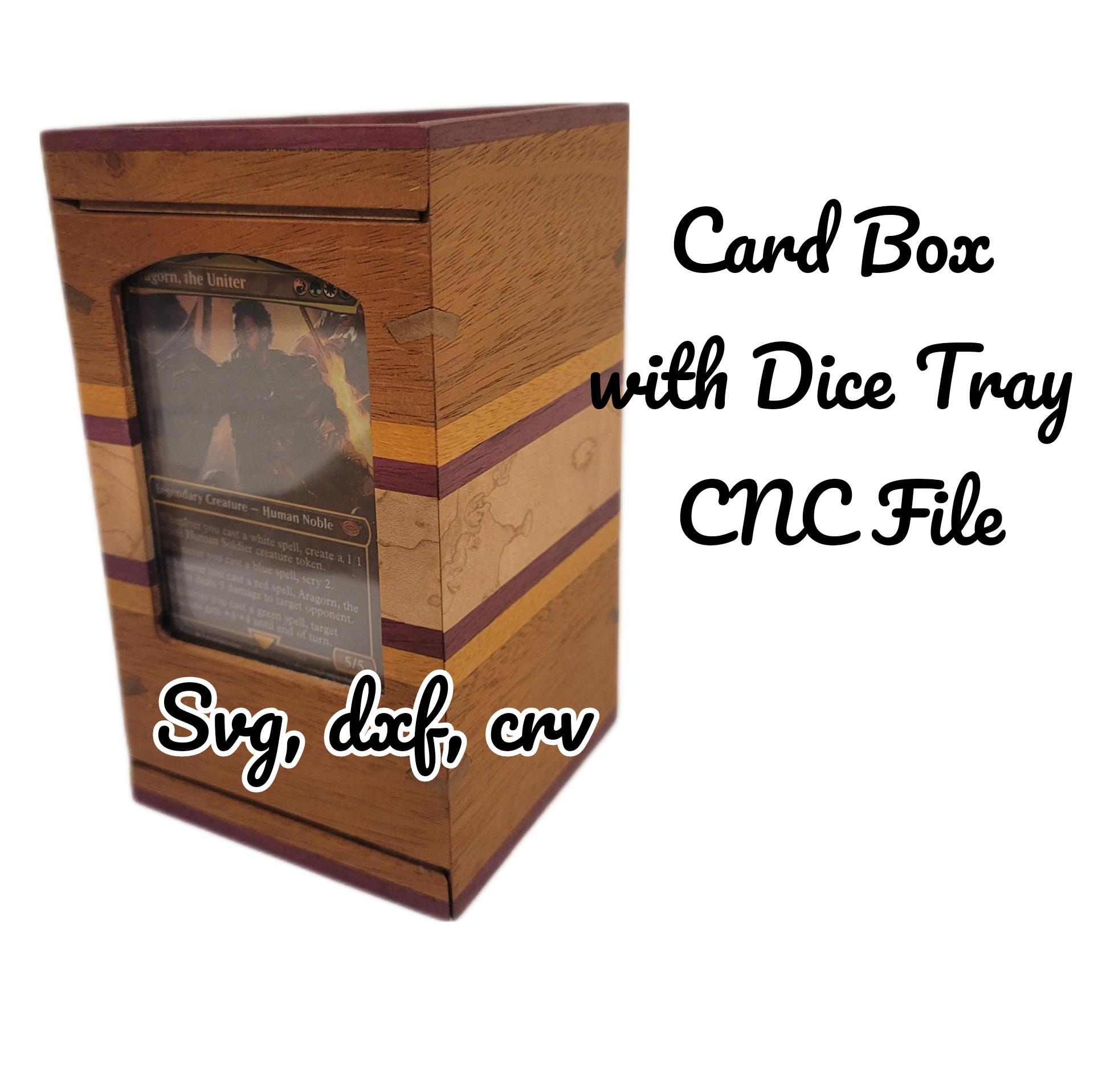 CNC File Commander Card Box With Dice Tray for Mtg Magic the