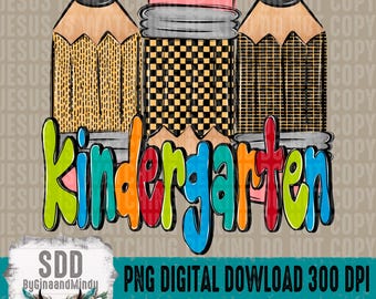 Kleuterschool, png | Trendy, terug naar school, leerjaar, basisonderwijs, potloden, potlood, doodle, school, jeugd, jongen, geruit | DIGITALE download