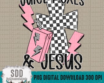 Cajas de jugo y paquete PNG de Jesús / A cuadros, De moda, Fe, Juventud, Niño pequeño, Niño, Niño, Pernos / Descarga instantánea / Sublimación / DIGITAL