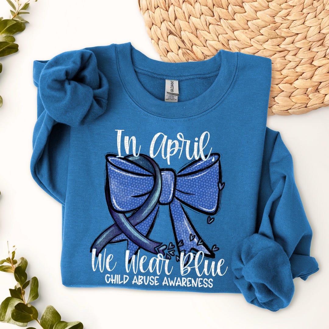 Child Awareness PNG | Bow, Ribbon, April, Blue, Cause, Bundle ...