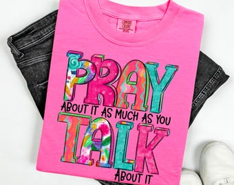 Pray PNG | Trendy, Doodle Letters, Faith, Prayer, Christian, Spring, Blocks, Watercolor | Sublimation | DIGITAL