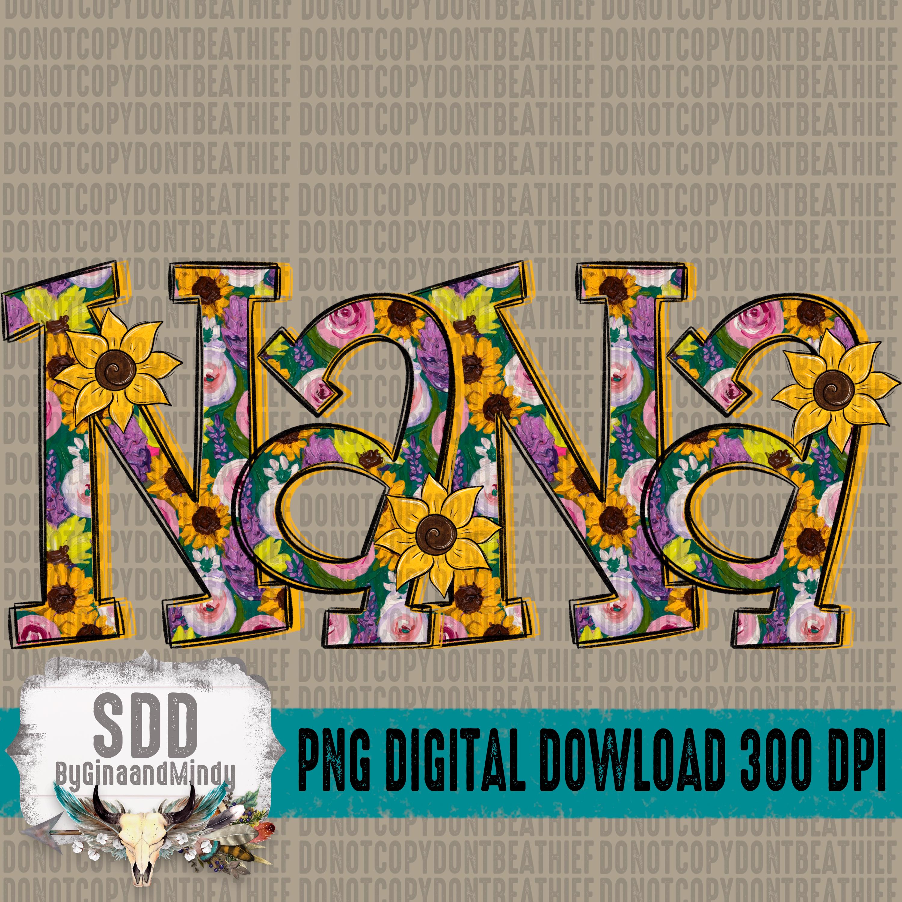 Nanel Lettering Nana PNG | Doodle Letters, Name, Title, Sunflower, Sunflowers, Summer ...