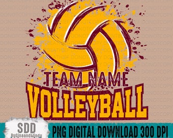 Custom Volleyball Team PNG | School, Team, Fall, Sport, Spirit, Volleyball, Customizable | Personalization | DIGITAL