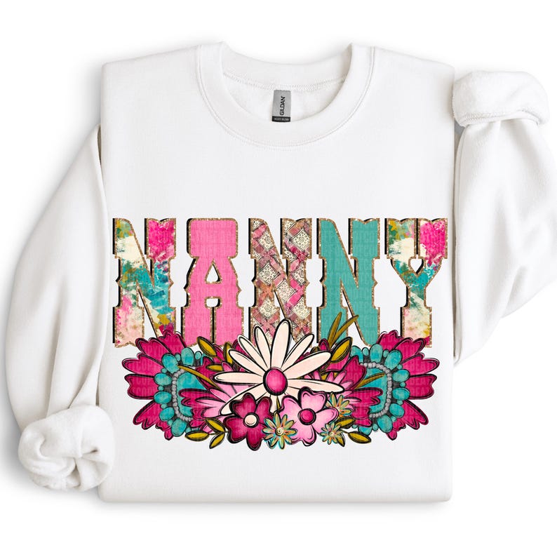 Nanny Lettering Nanny Western Floral Name PNG | Floral, Trendy, Flowers, Flower ...